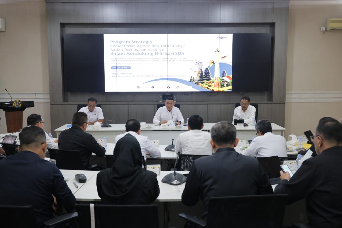 Terima Kunjungan P3N LEMHANNAS RI, Wamen Ossy Sampaikan Peran Kementerian ATR/BPN dalam Hilirisasi