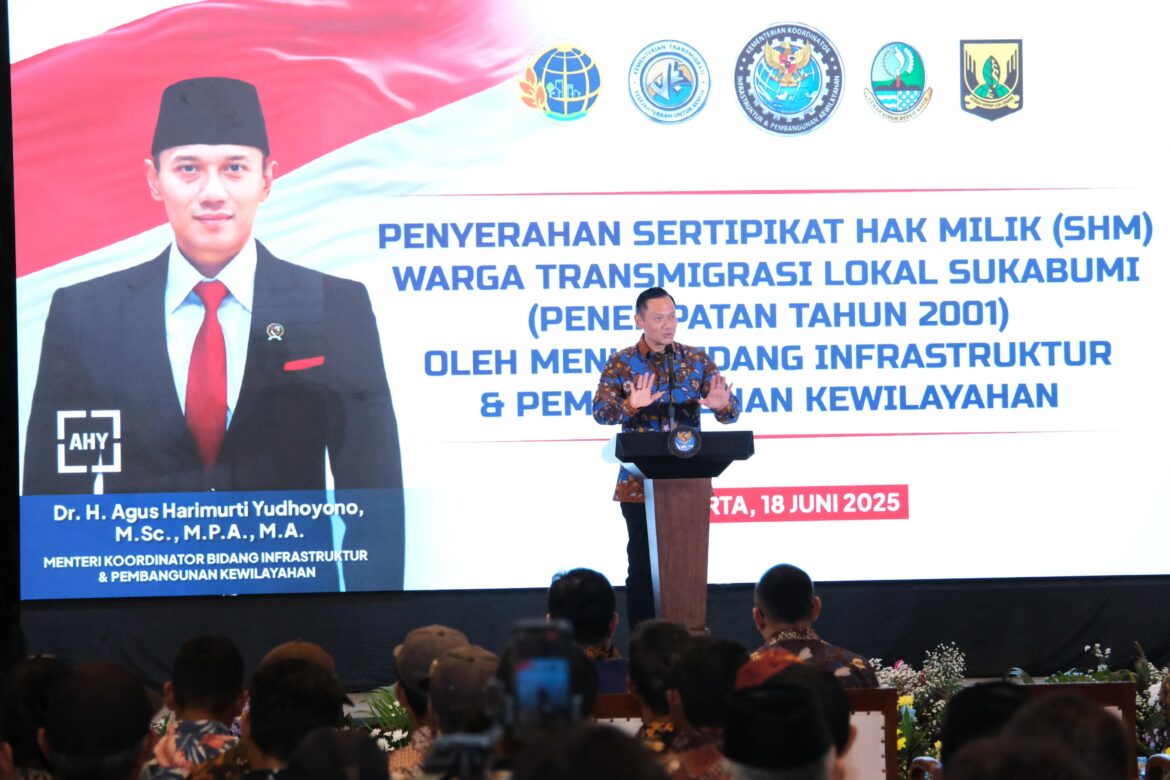 Apresiasi Kementerian ATR/BPN, Menko AHY: Tanpa Kepastian Tanah Tak Akan Ada Pembangunan