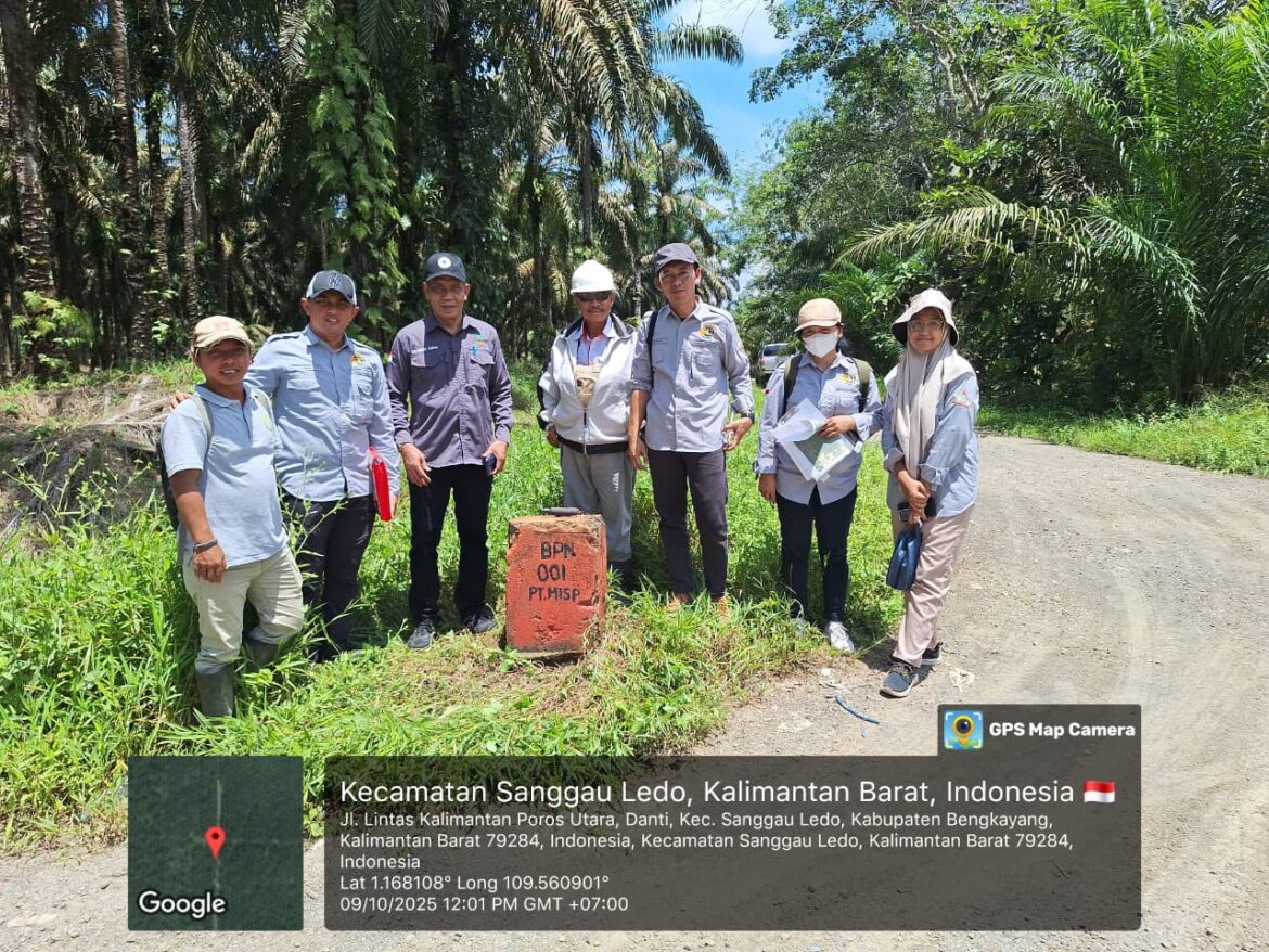 Kantor Pertanahan Kabupaten Bengkayang Lakukan Peninjauan Lapang untuk Pertimbangan Teknis KKPR PT Mitra Intisejati Plantation