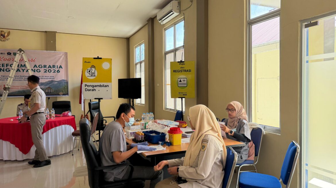 Kantor Pertanahan Kabupaten Bengkayang Gelar Medical Check Up bagi Seluruh Pegawai