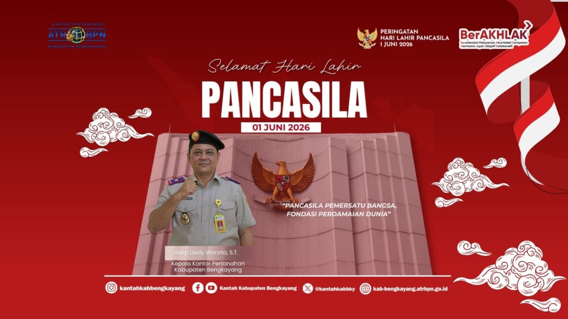 Kantor Pertanahan Kabupaten Bengkayang Peringati Hari Lahir Pancasila