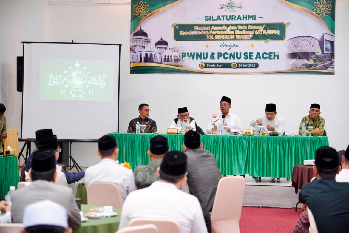 Menteri Nusron Ajak PWNU dan PCNU Se-Aceh Percepat Sertipikasi Tanah Wakaf