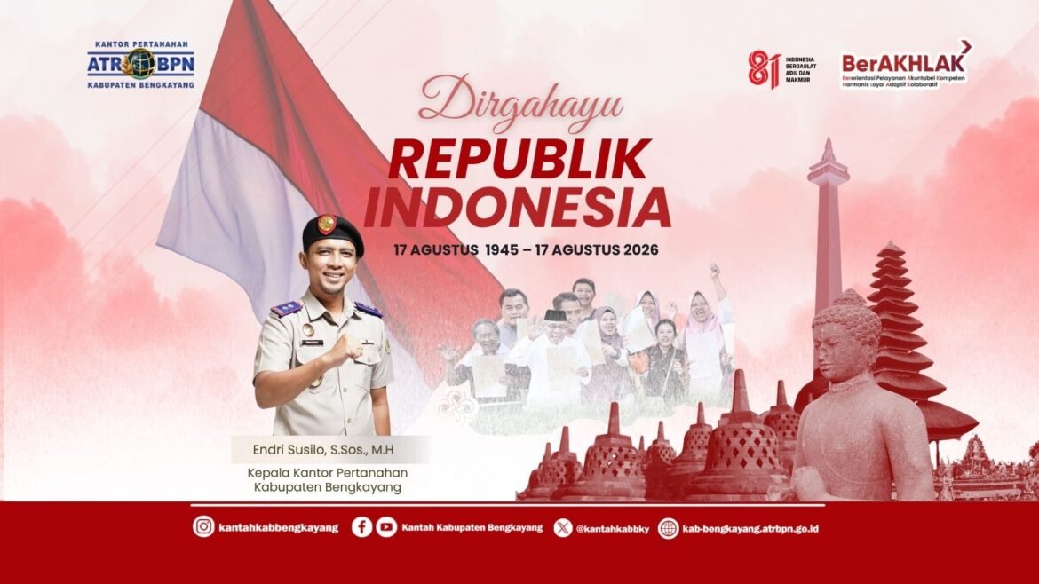 Kantor Pertanahan Kabupaten Bengkayang Semarakkan Peringatan HUT ke-81 Kemerdekaan RI