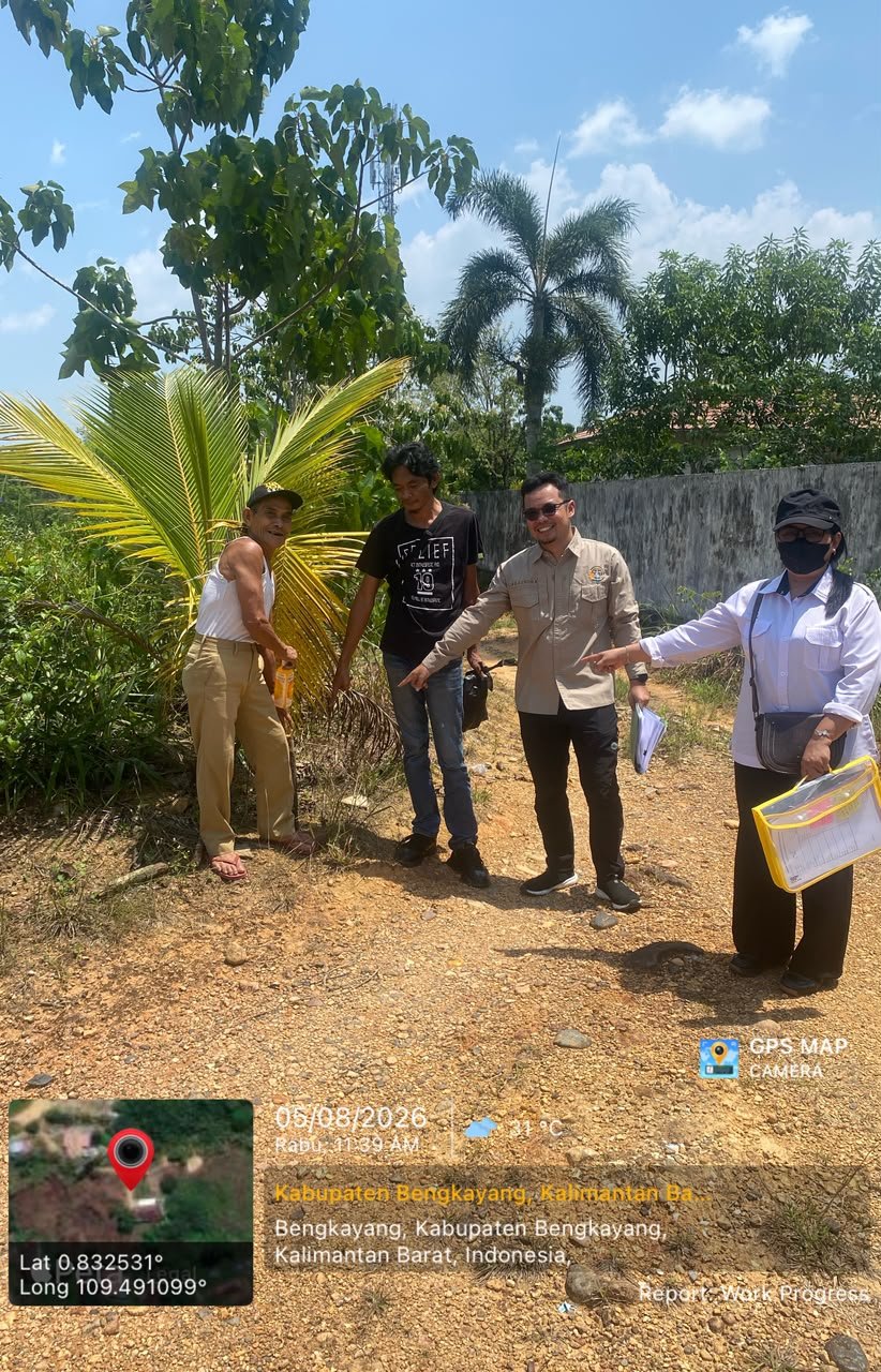 Kantor Pertanahan Kabupaten Bengkayang Laksanakan Pemeriksaan Lapang Hak Milik di Kecamatan Bengkayang